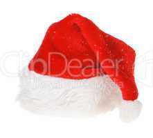 Red Hat of Santa Claus on white background