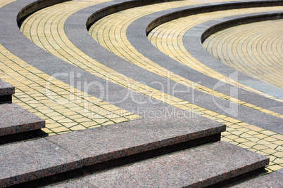 texture, granite step on the circle