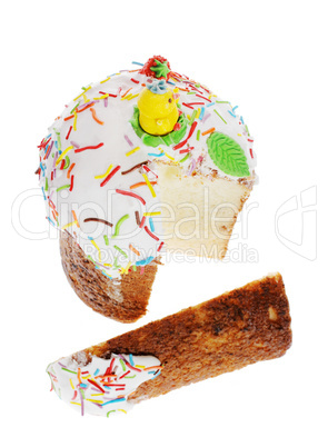 Russian Easter cake isolated