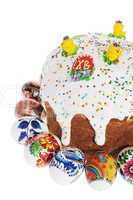 Russian Easter cake and eggs