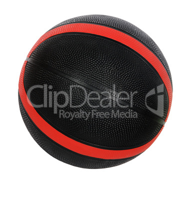 red and black basket-ball ball