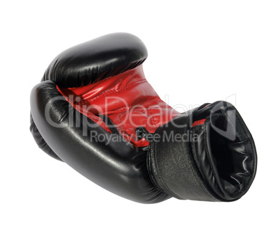 black boxing-glove on the white background. (isolated)