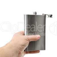 Flask in hand