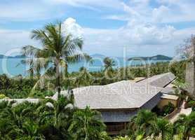 Green environment of modern luxury hotel, Phuket, Thailand