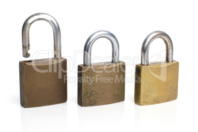 Three security gold locks