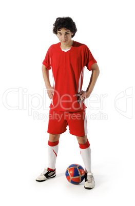 Boy with soccer ball, Footballer