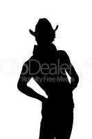 silhouette young man in a hat