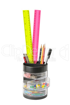 stationery in glass