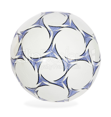 blue and white soccer ball. (isolated)