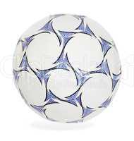 blue and white soccer ball. (isolated)