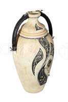 beige decorative clay vase
