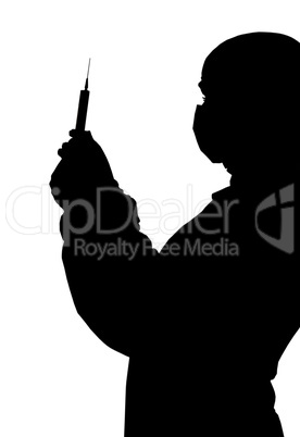 Silhouette of doctor