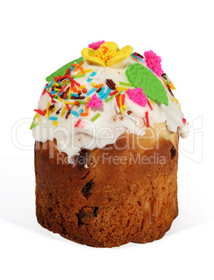 Russian Easter cake isolated