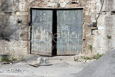 Old wooden door