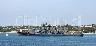 Russian warship in the Bay
