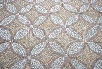 texture of the old floor mosaic