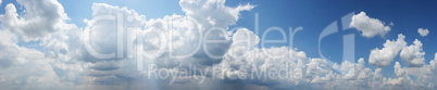 Panoramic view Cloudy sky, texture