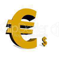 Big euro and small dollar