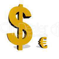 Big dollar and small euro