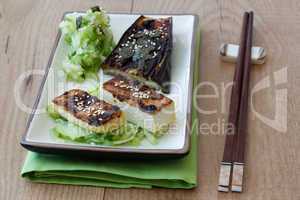 Tofu mit Miso Marinade - Tofu with Miso Marinade