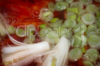 Kochende Gemüsesuppe - Boiled Vegetables Soup