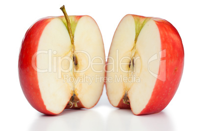 Halved apple