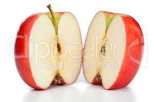 Halved apple