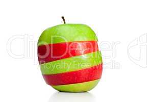 Combination of green and red apples