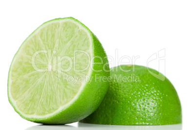 Green halved lemon