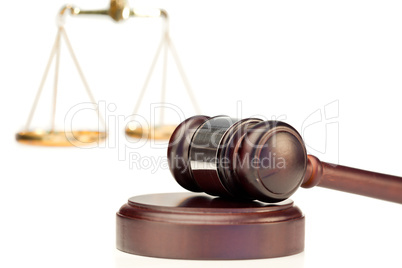 Gavel and scale of justice