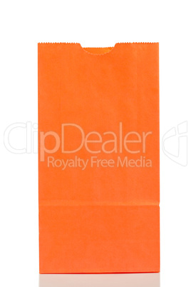 Orange paper bag