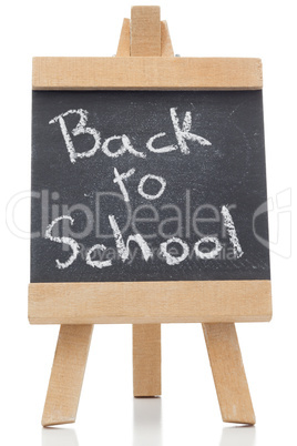 Chalkboard with the words back to school written on it