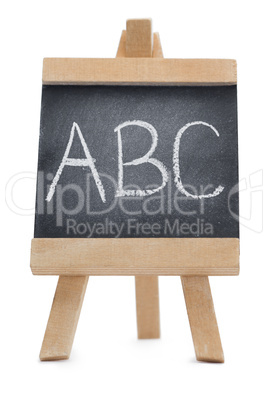Chalkboard with the leters ABC written on it