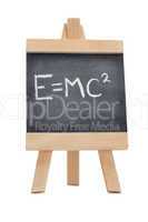 Chalkboard with a scientific formula written on it