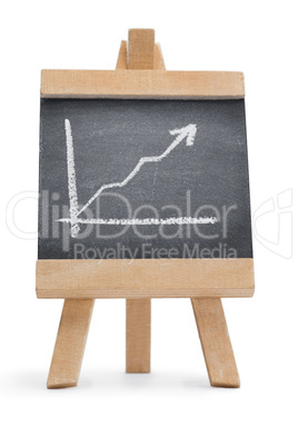 Chalkboard with a graphic drawn on it