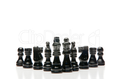 Dark pieces of chess