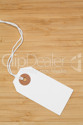 White tag isolated