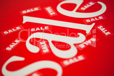 White tag sale in vector