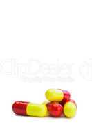 Yellow and red medicine