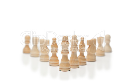White pieces of chess