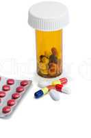 Pills with box pills and serynge