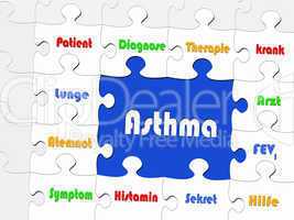 Asthma - Konzept Erkrankung und Medizin