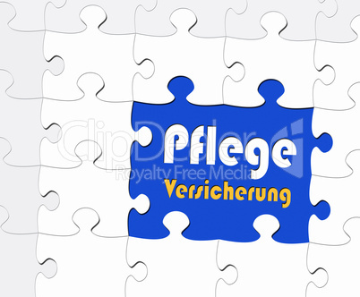 Pflege Versicherung - Business Konzept