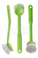 Green toilet brush