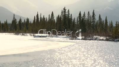 Winter lake sparkles