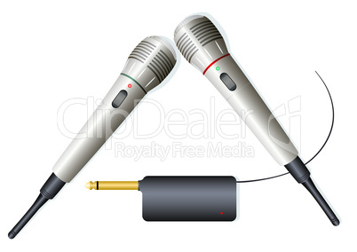 2 wireless microphones