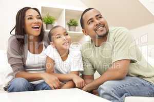 Happy Smiling African American Family At Home