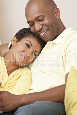 Happy African American Man & Woman Couple