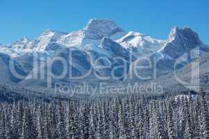 Winter scene of Mount Lougheed 02