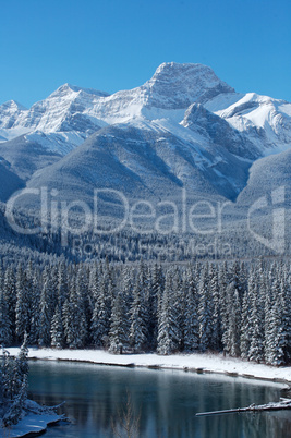 Winter scene of Mount Lougheed 02